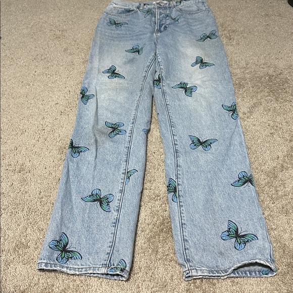 PacSun Eco Butterfly Print Dad Jeans - Picture 2 of 8